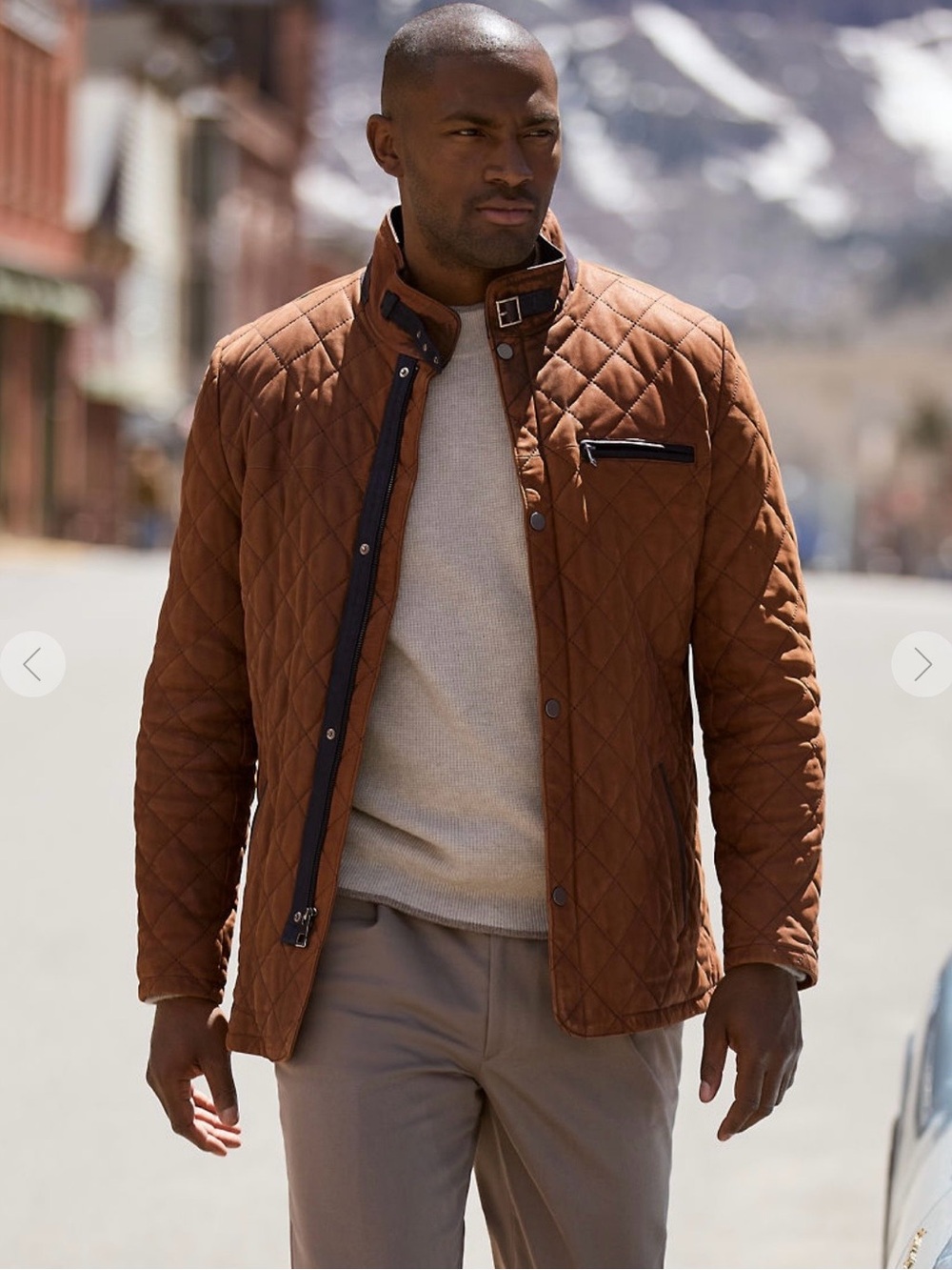 Overland Men’s Christopher Lambskin Quilted Jacket 46